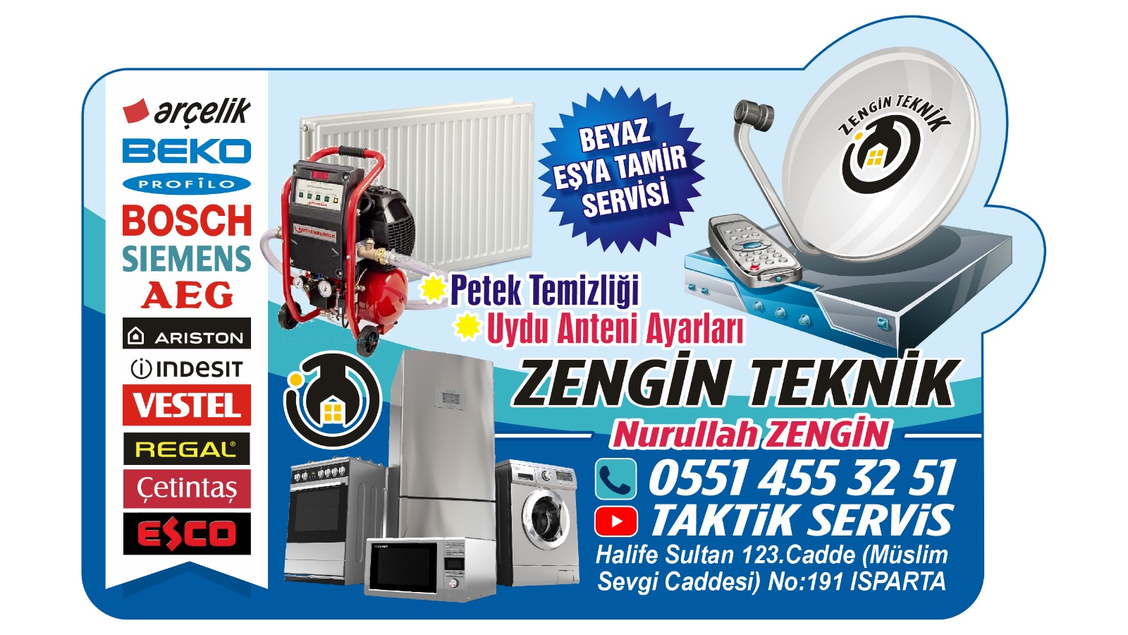 Isparta Beyaz Eşya Servisi-0 551 455 32 51-ZENGİN TEKNİK
